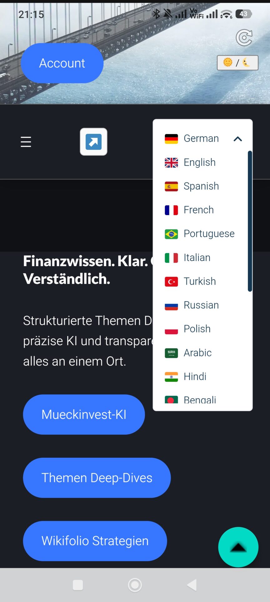 Mueckinvest App Screenshot 1