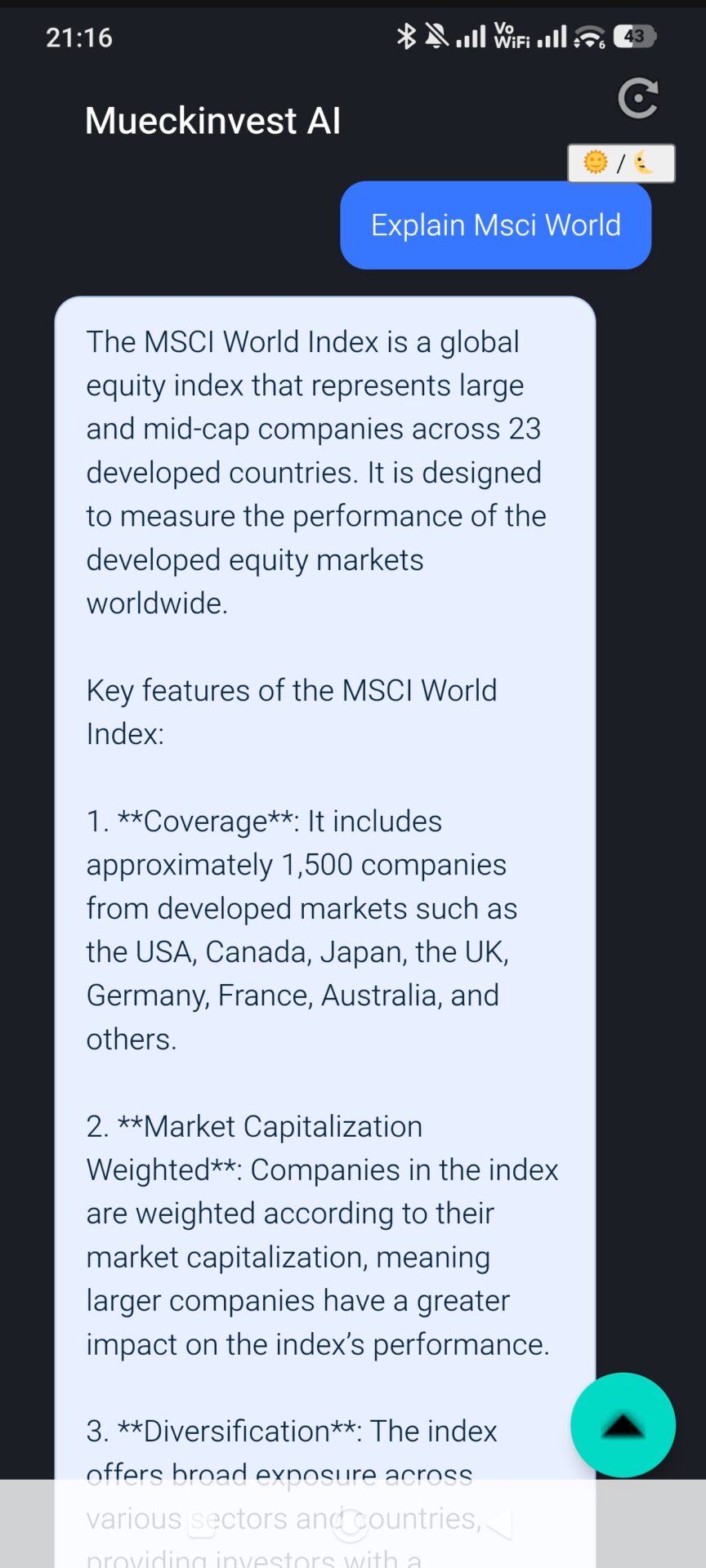 Mueckinvest App Screenshot 2